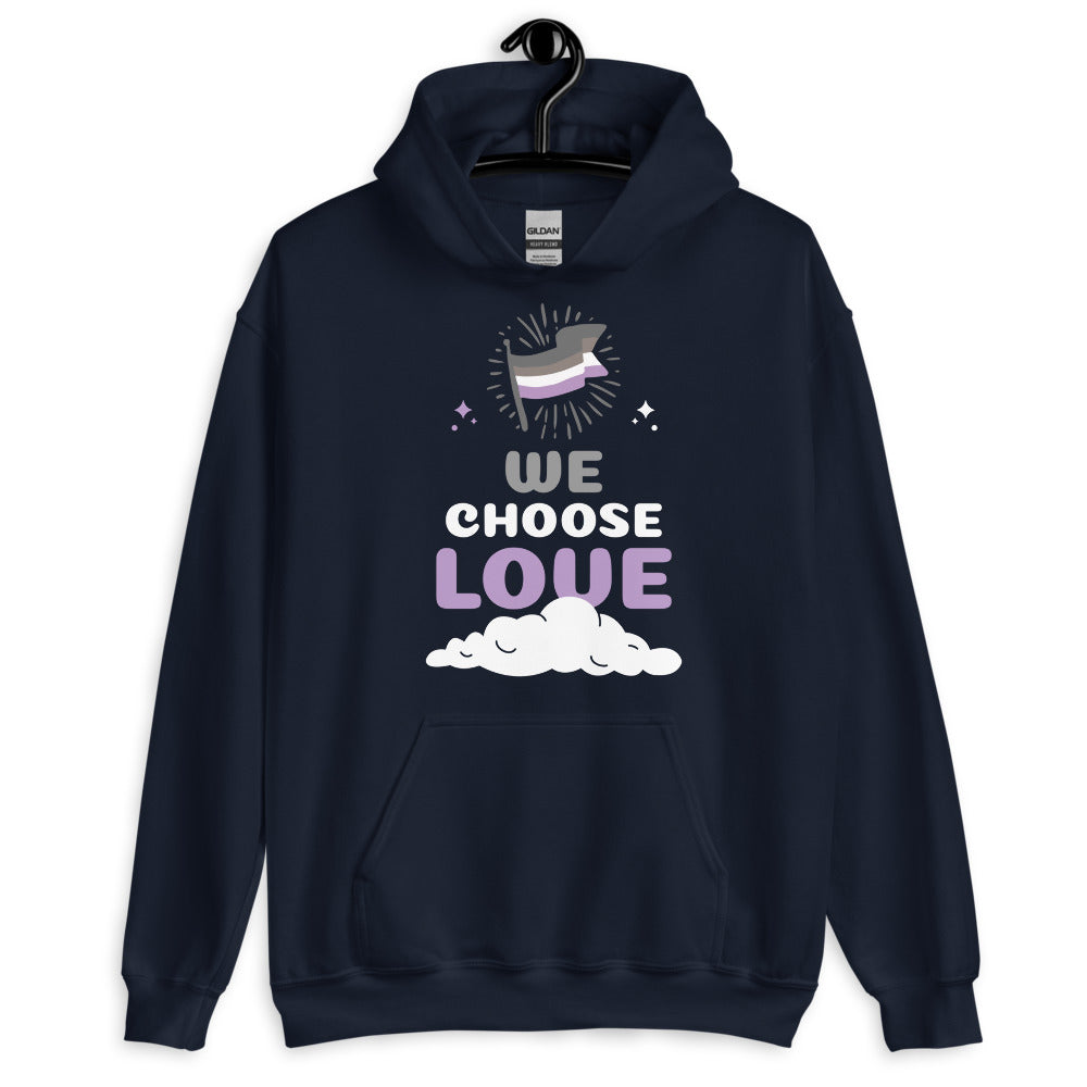 Asexual We Choose Love Unisex Hoodie
