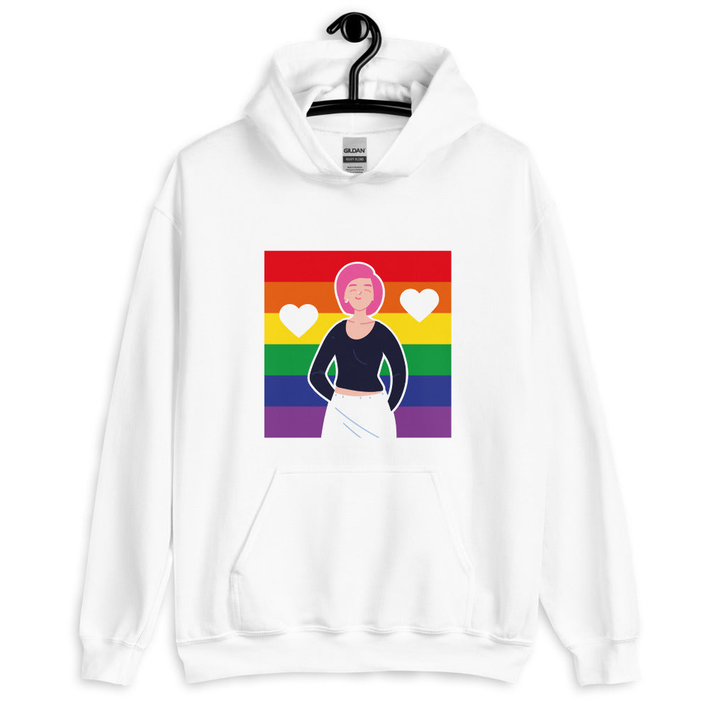 Queer Love Is Love Is Love Unisex Hoodie