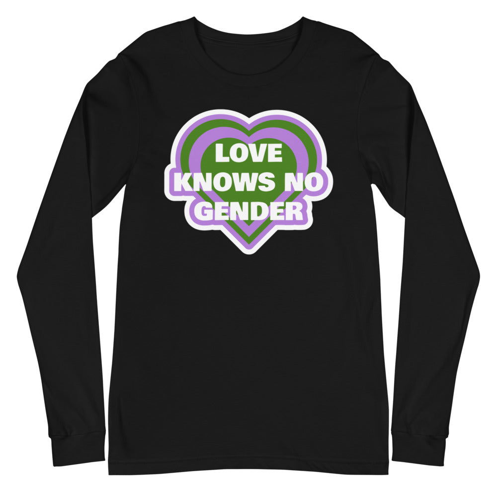 Love Knows No Gender Genderqueer Unisex Long Sleeve T-Shirt