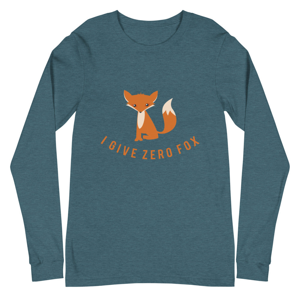 I Give Zero Fox Unisex Long Sleeve T-Shirt