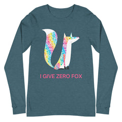I Give Zero Fox Glitter Unisex Long Sleeve T-Shirt