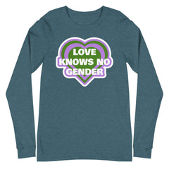 Love Knows No Gender Genderqueer Unisex Long Sleeve T-Shirt