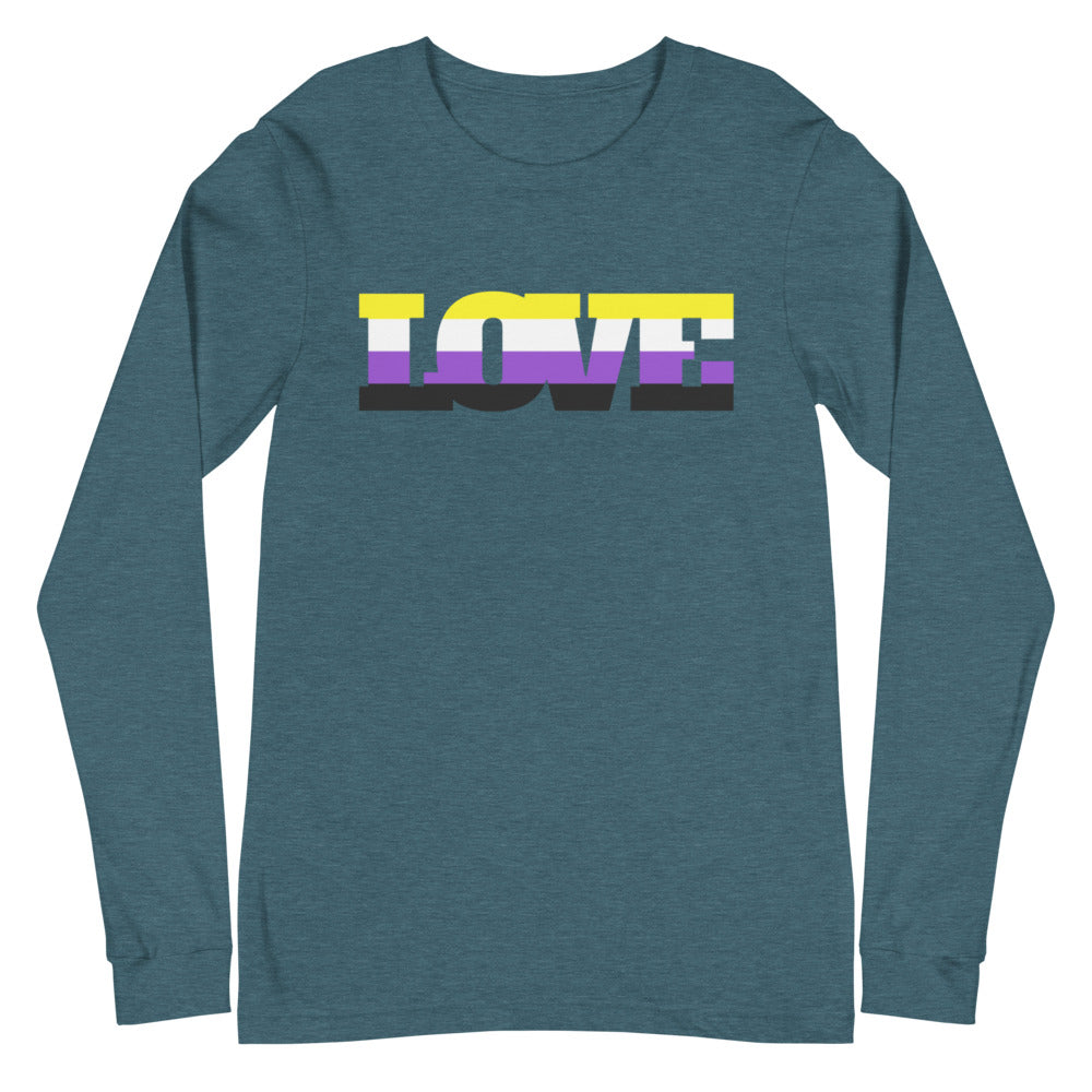Non-Binary Love Unisex Long Sleeve T-Shirt