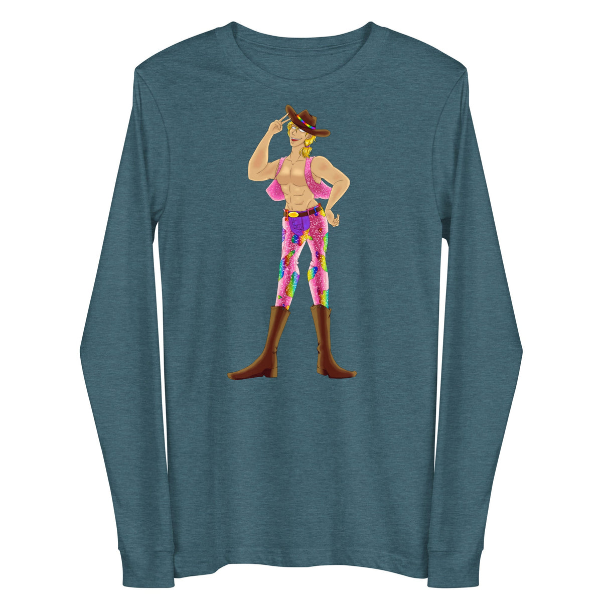 Gay Cowboy Unisex Long Sleeve Tee