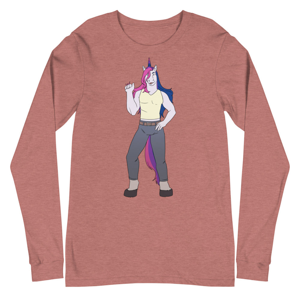 Bisexual Unicorn Unisex Long Sleeve T-Shirt