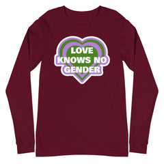 Love Knows No Gender Genderqueer Unisex Long Sleeve T-Shirt