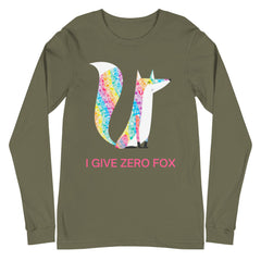 I Give Zero Fox Glitter Unisex Long Sleeve T-Shirt