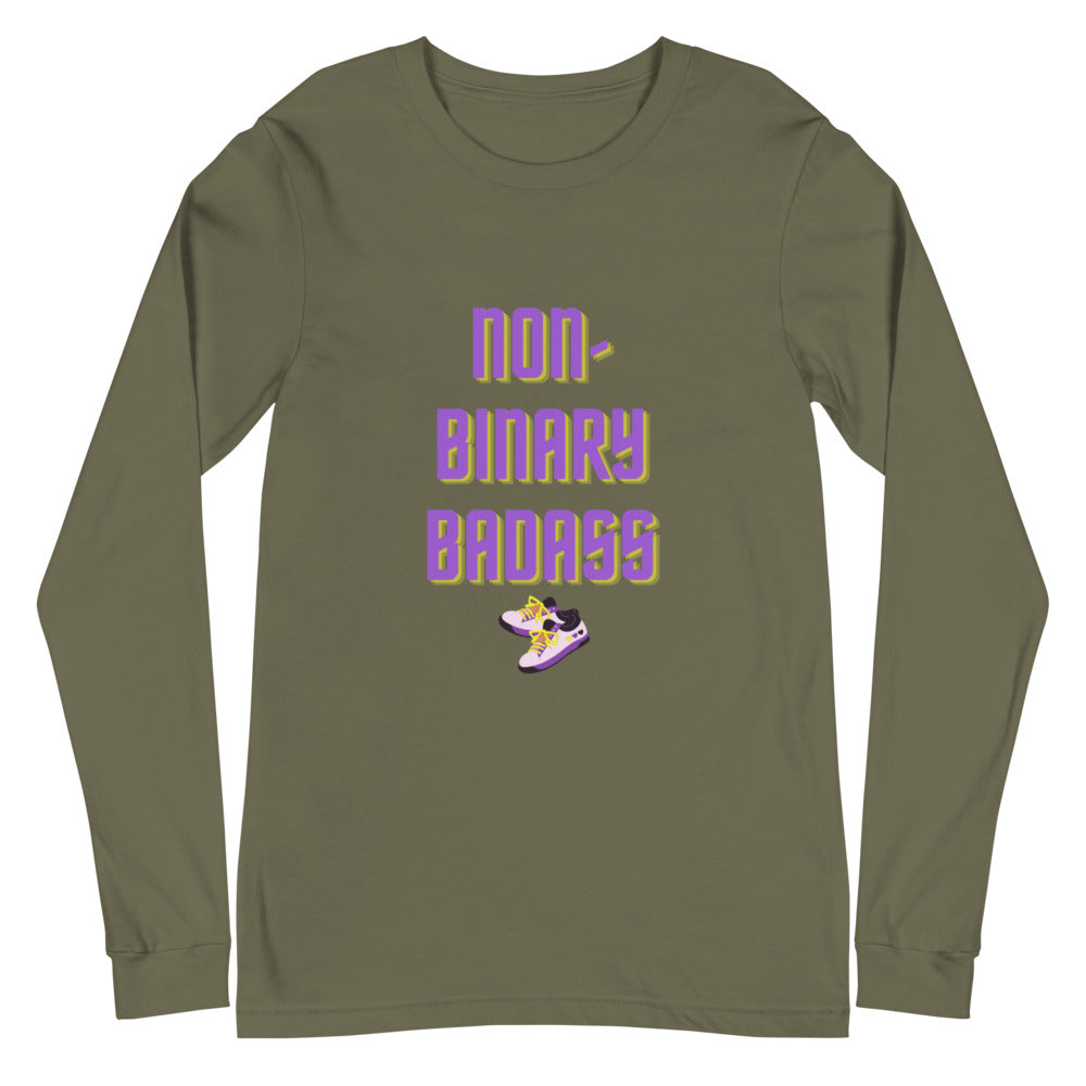 Non-Binary Badass Unisex Long Sleeve T-Shirt