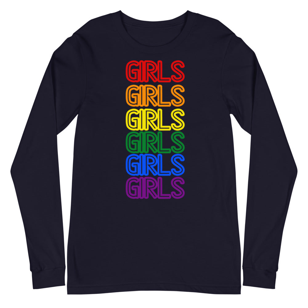 Girls Girls Girls Unisex Long Sleeve T-Shirt