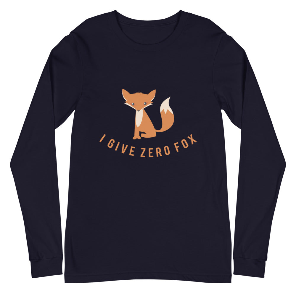 I Give Zero Fox Unisex Long Sleeve T-Shirt