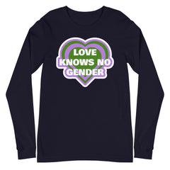 Love Knows No Gender Genderqueer Unisex Long Sleeve T-Shirt