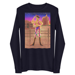 Gay Cowboy At Sunset Unisex Long Sleeve Tee