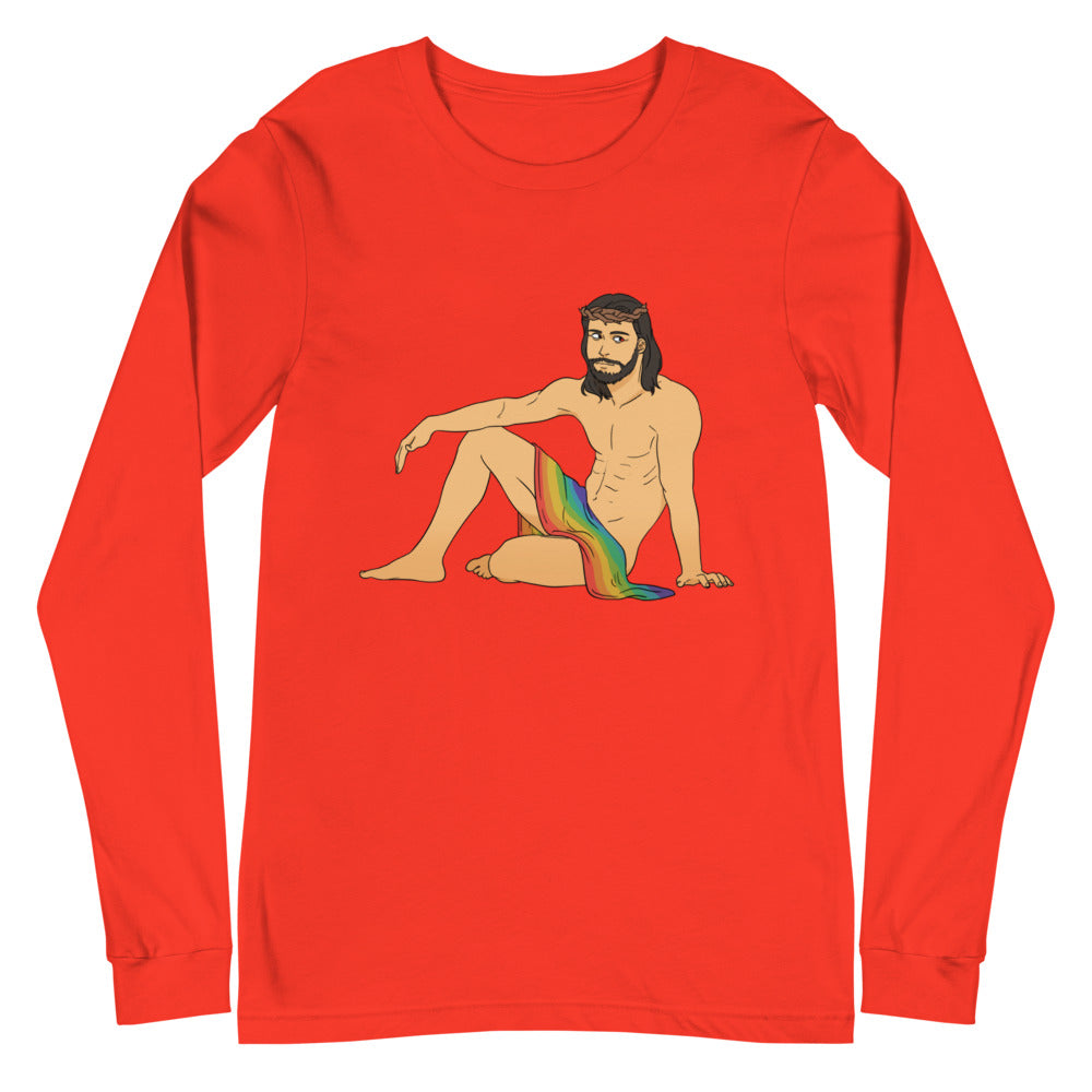 Sexy Gay Jesus Unisex Long Sleeve T-Shirt