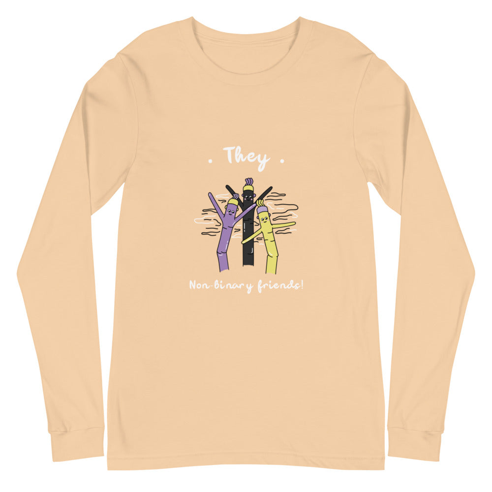 They Non-Binary Friends Unisex Long Sleeve T-Shirt
