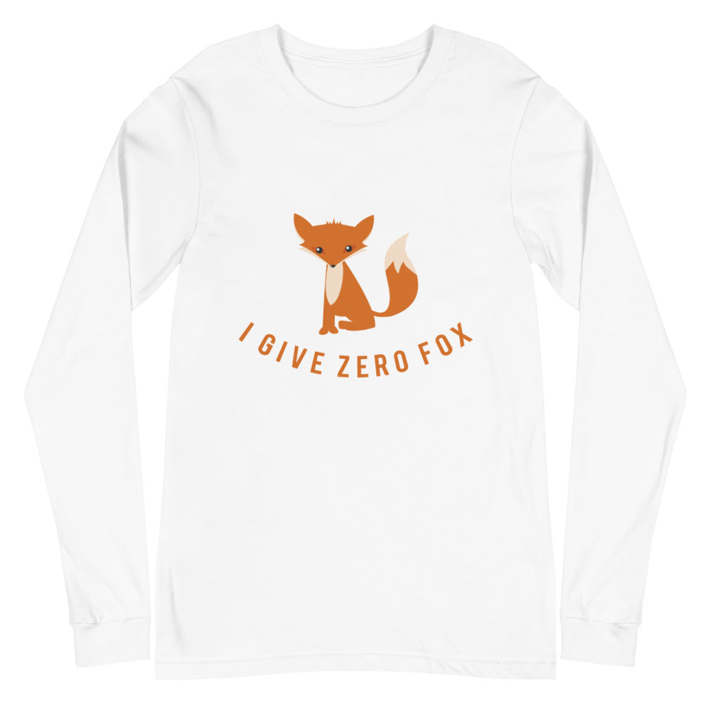 I Give Zero Fox Unisex Long Sleeve T-Shirt