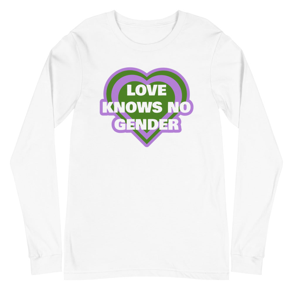 Love Knows No Gender Genderqueer Unisex Long Sleeve T-Shirt