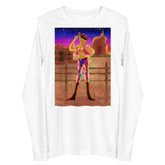 Gay Cowboy At Sunset Unisex Long Sleeve Tee