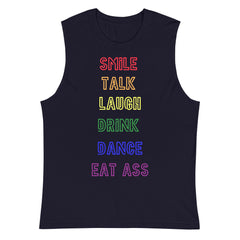 Smile, Talk, Laugh, Drink, Dance, Eat Ass Muscle Top