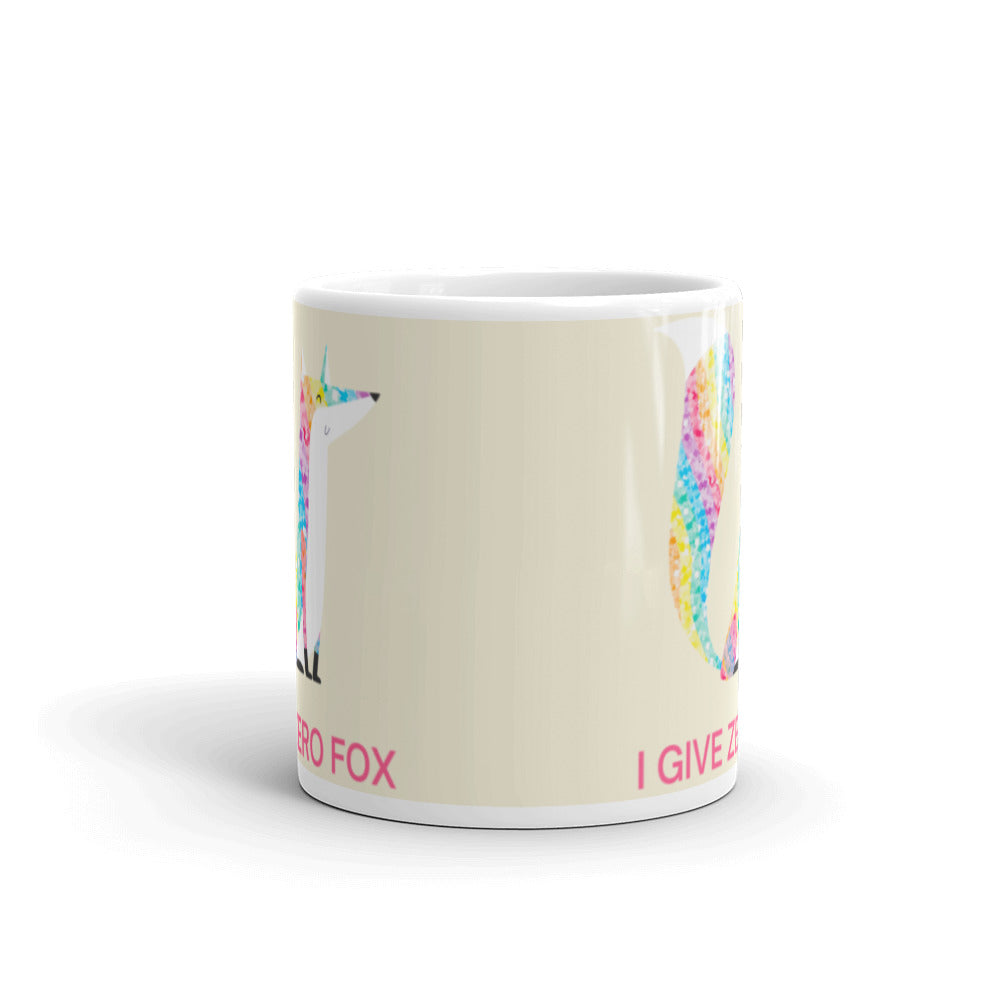 I Give Zero Fox Glitter Mug