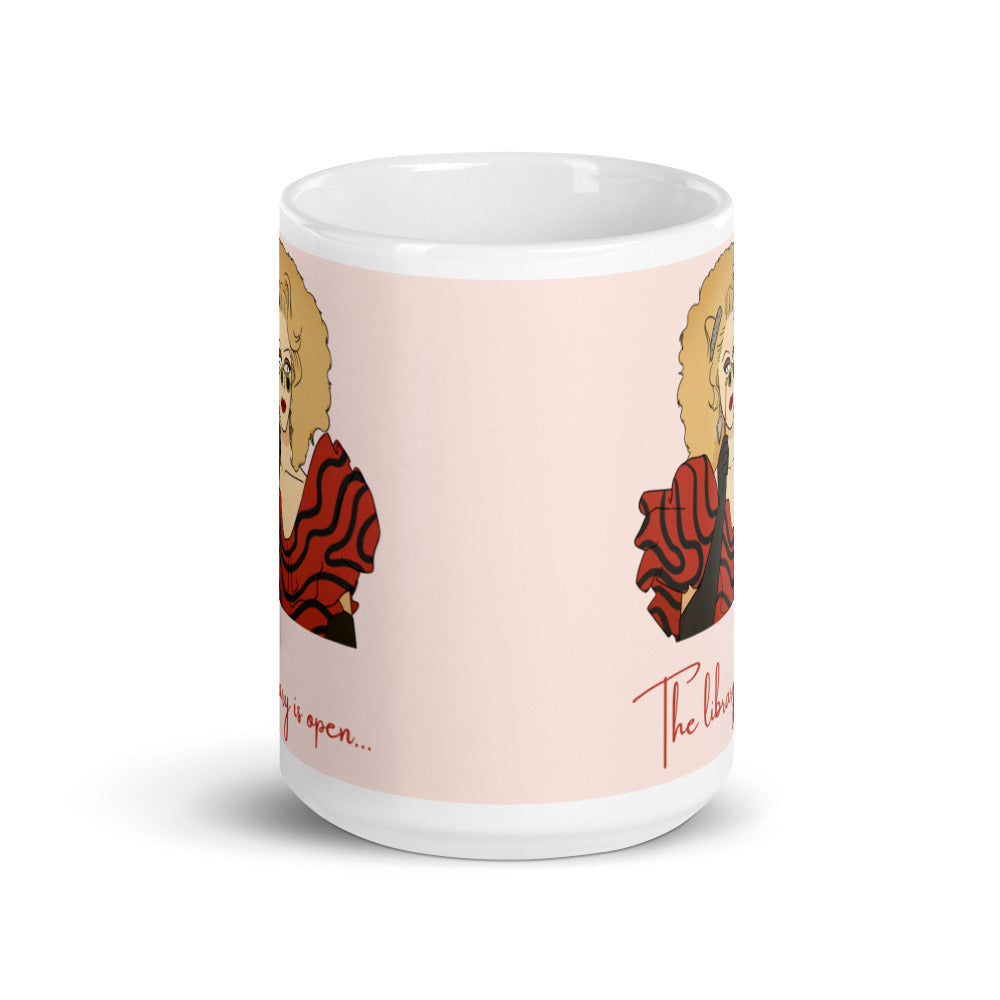 The Library Is Open (Rupaul) Mug