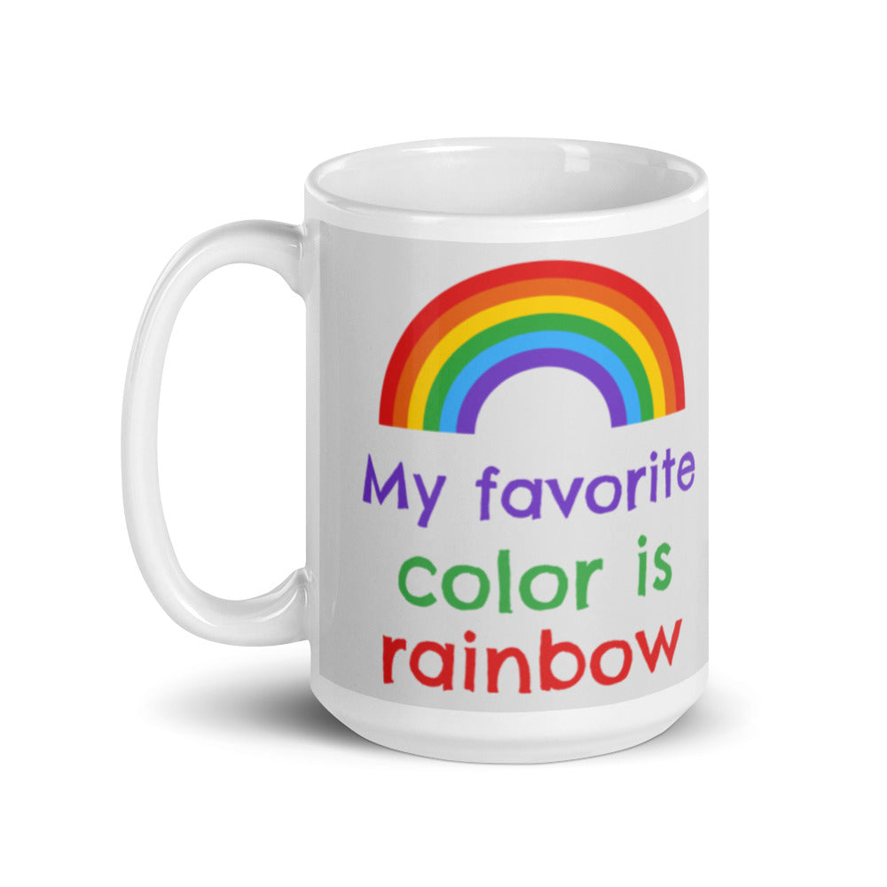 My Favorite Colour Is Rainbow Mug