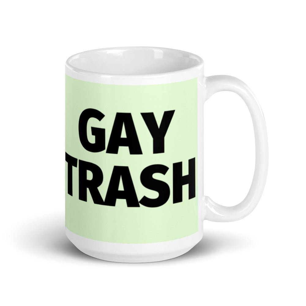 Gay Trash (Black Text) Mug