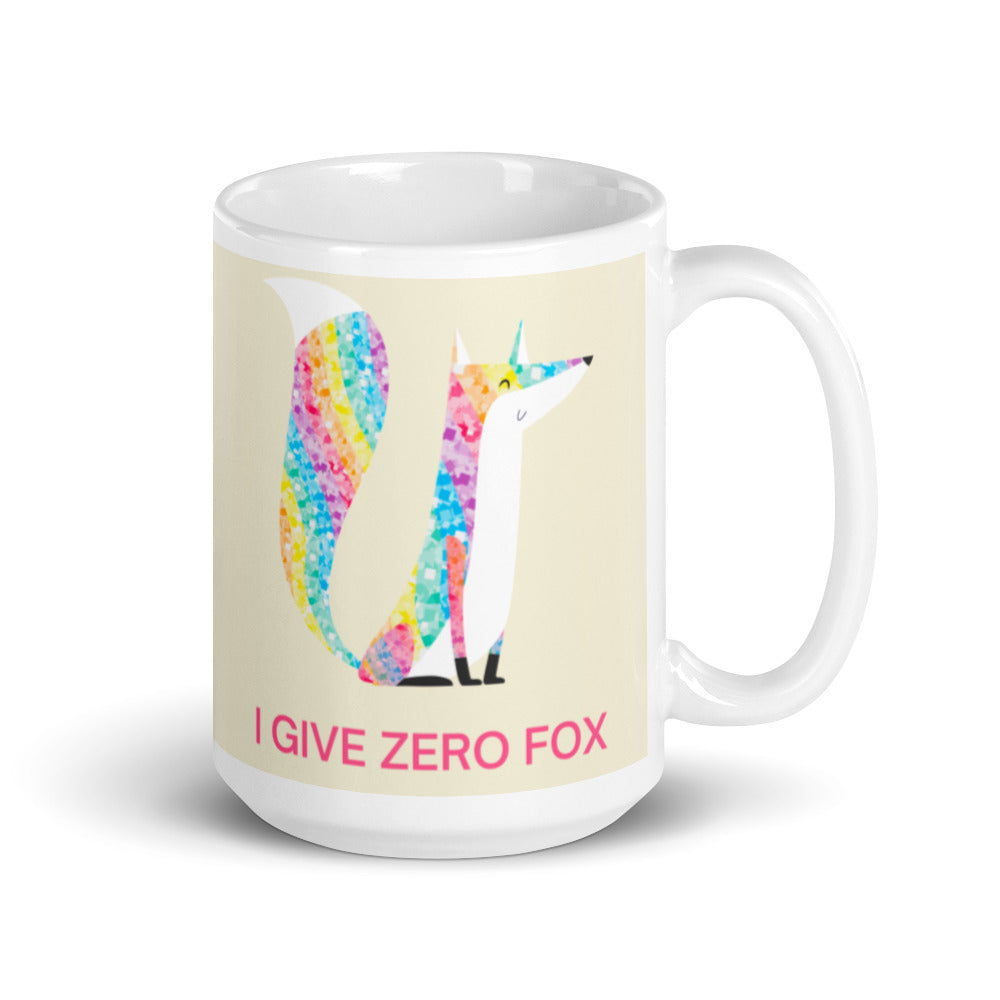 I Give Zero Fox Glitter Mug