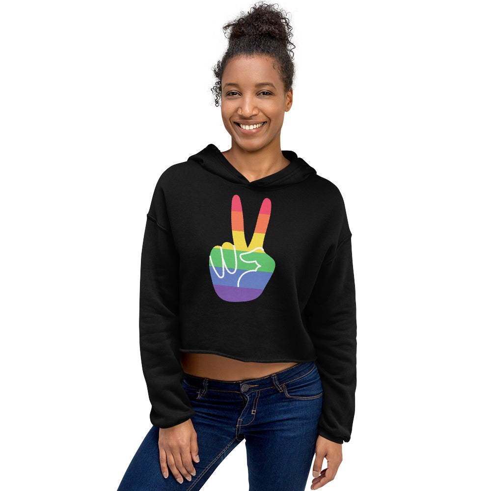 Gay Pride Crop Hoodie