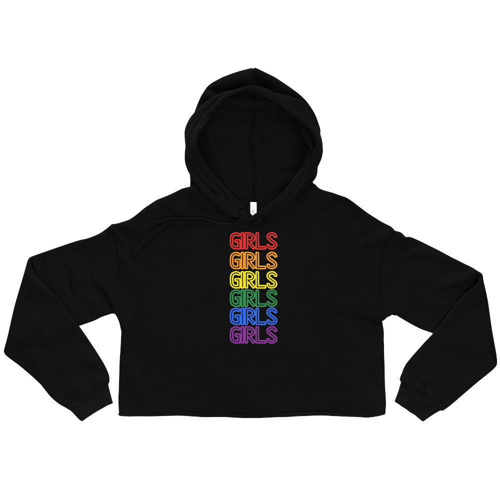 Girls Girls Girls Crop Hoodie