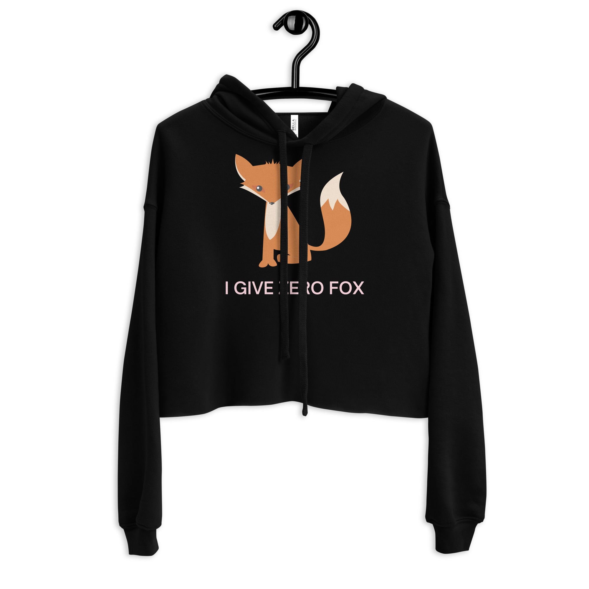 I Give Zero Fox Crop Hoodie
