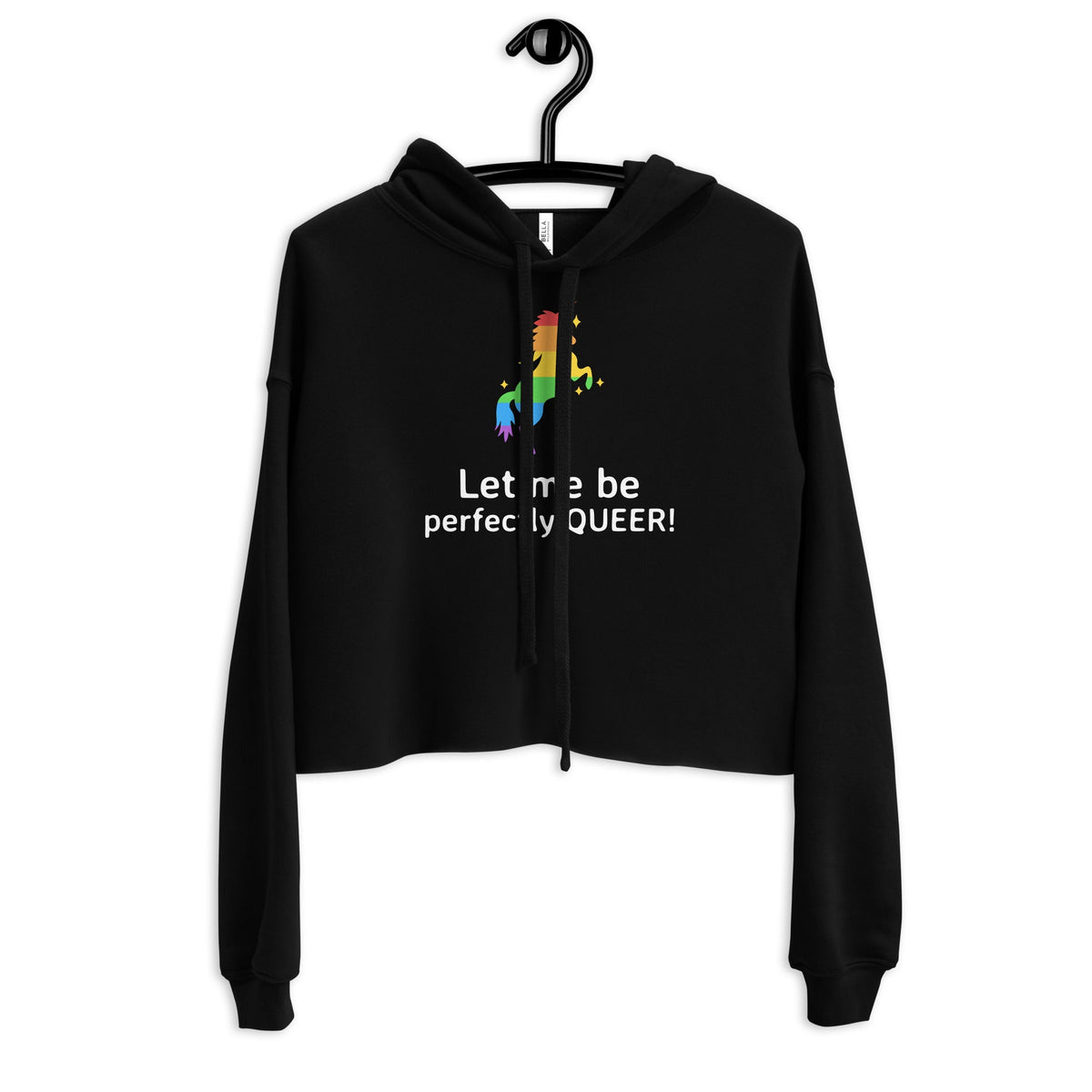Let Me Be Perfectly Queer Crop Hoodie