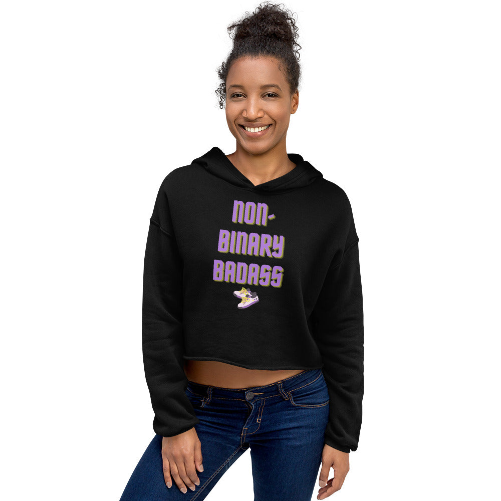 Non-Binary Badass Crop Hoodie