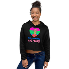 Polysexual And Proud Crop Hoodie