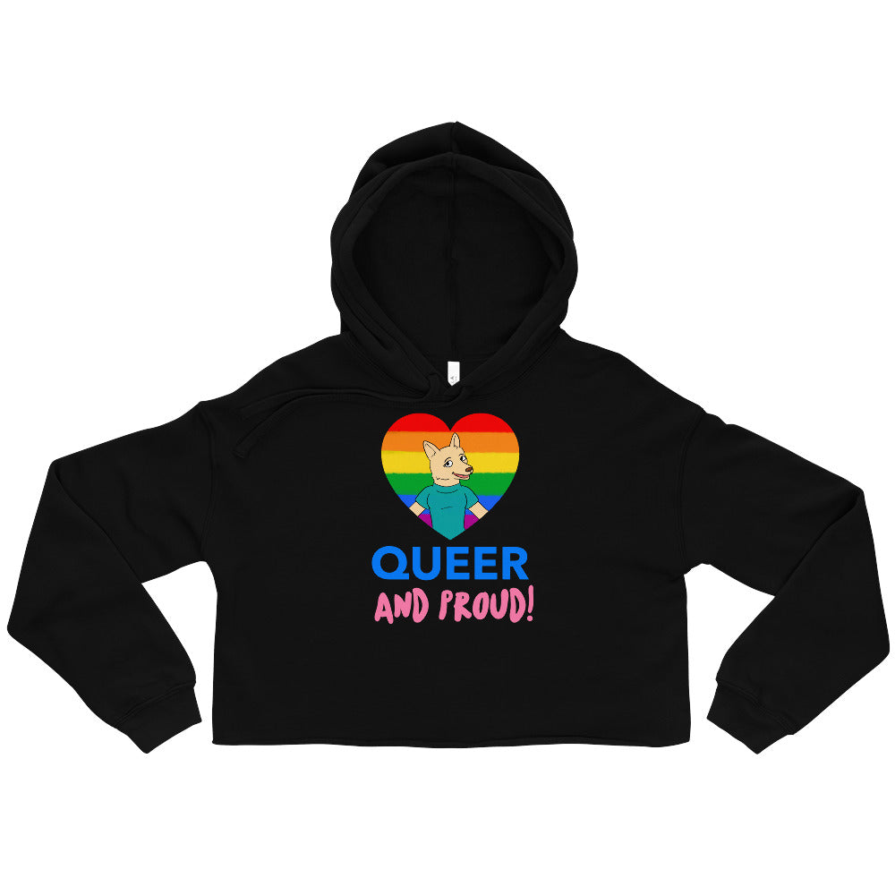 Queer And Proud Crop Hoodie