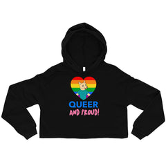 Queer And Proud Crop Hoodie