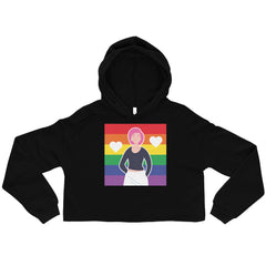 Queer Love Is Love Is Love Crop Hoodie
