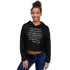 You Look Like Linda Evangelista Crop Hoodie