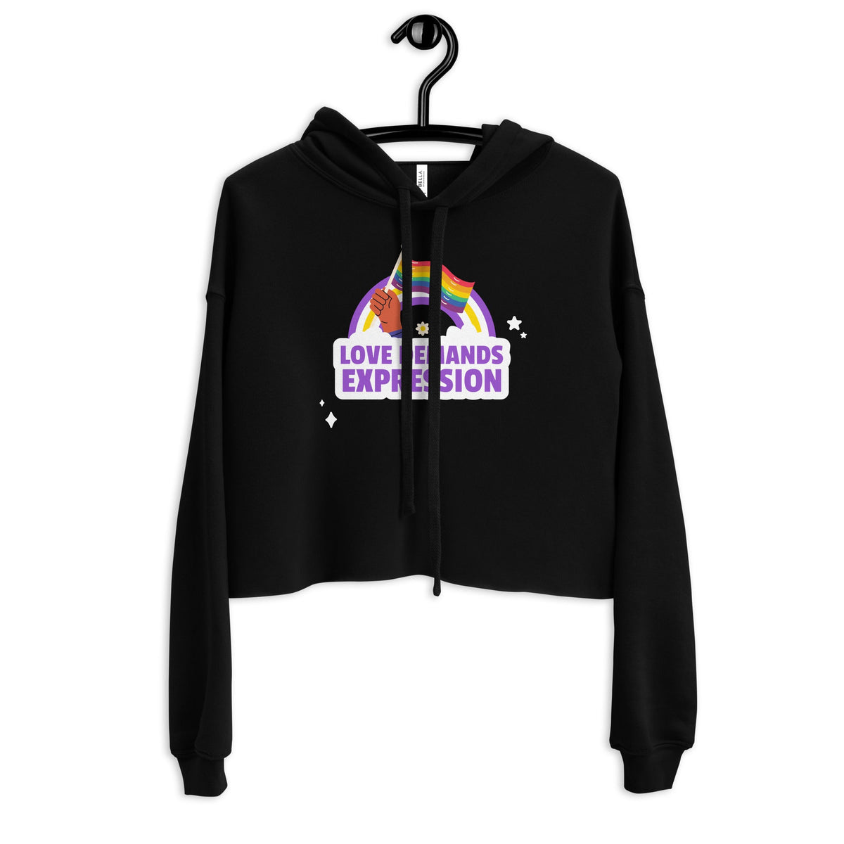 Love Demands Expression Crop Hoodie