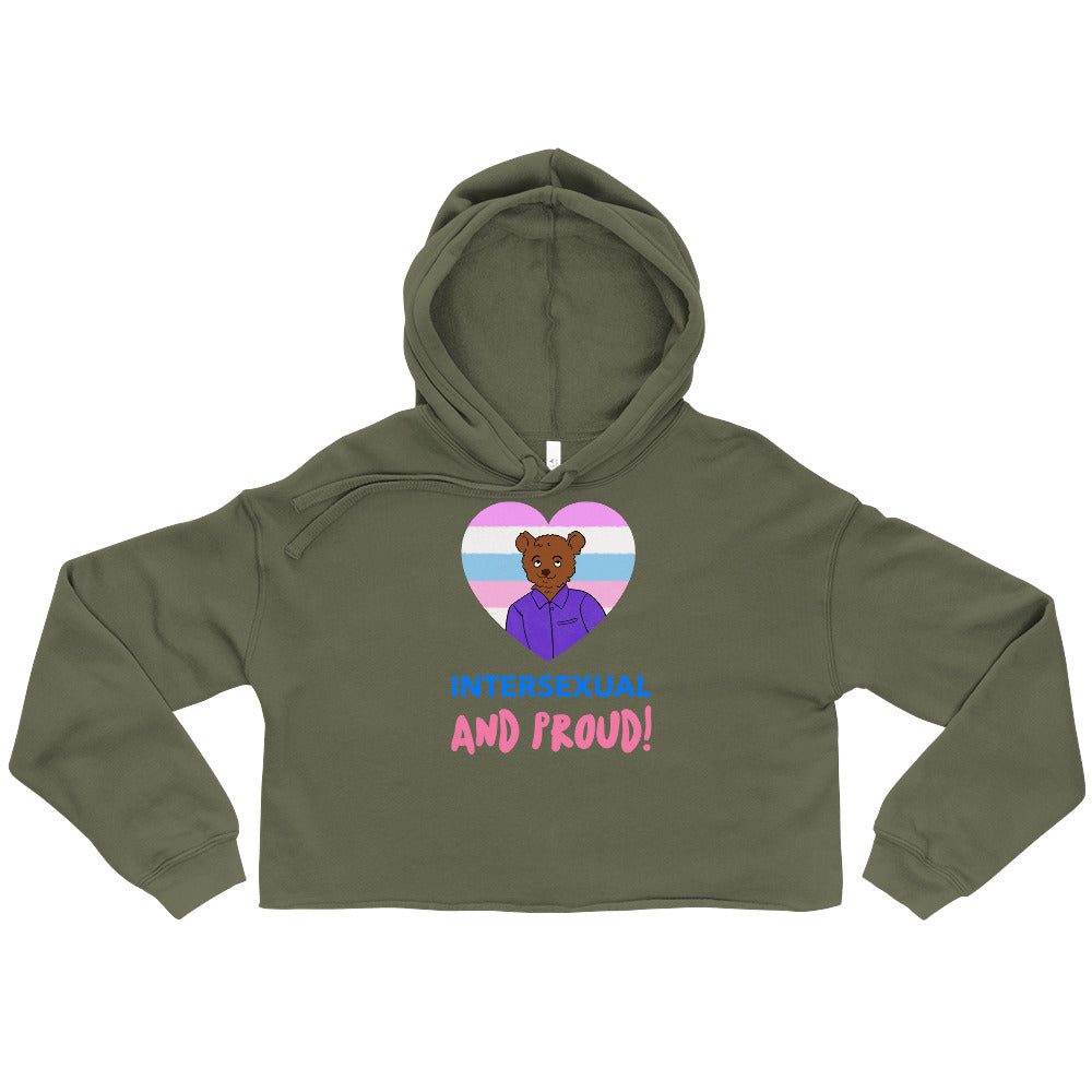 Intersexual And Proud Crop Hoodie
