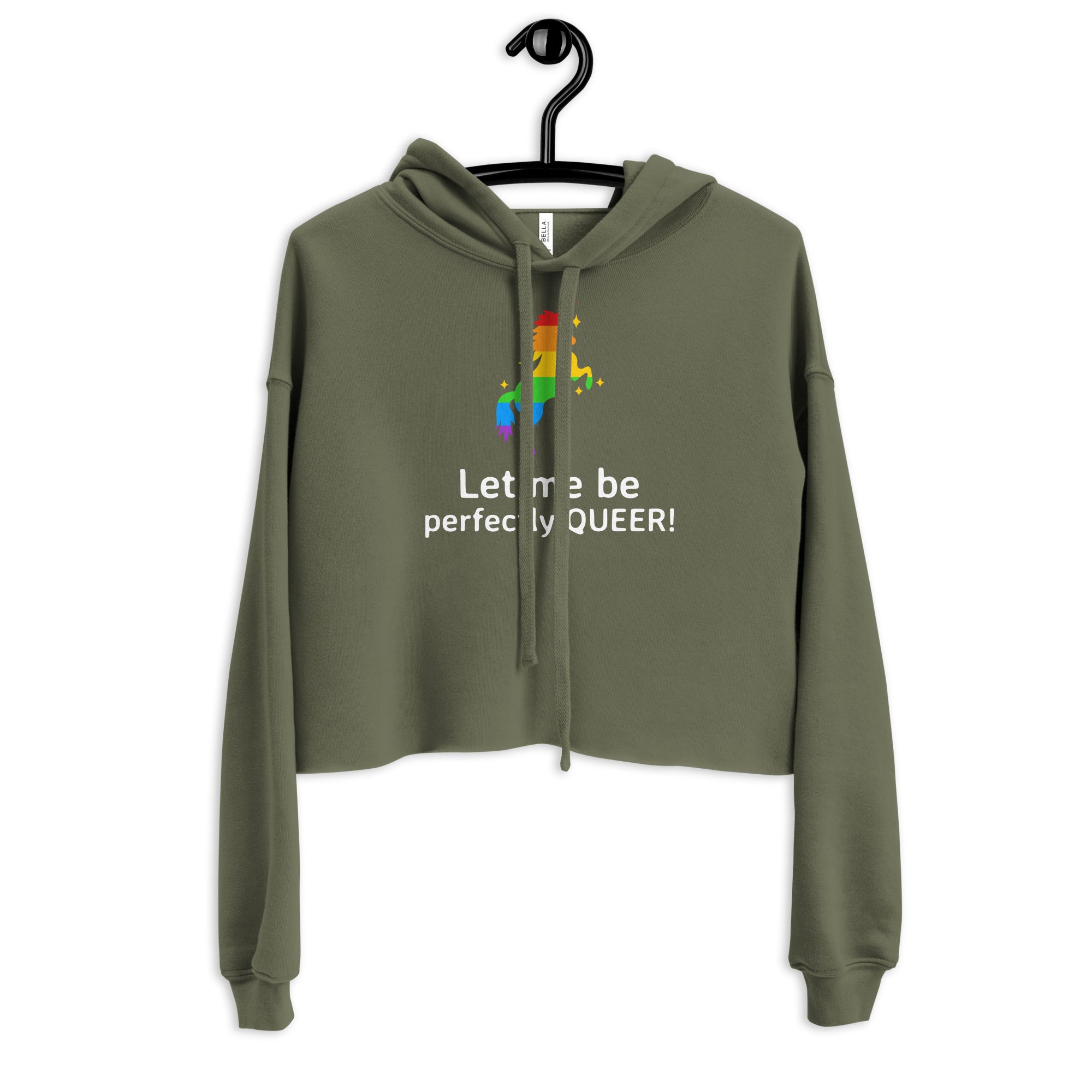 Let Me Be Perfectly Queer Crop Hoodie