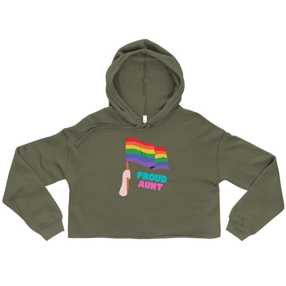 Proud Aunt Crop Hoodie