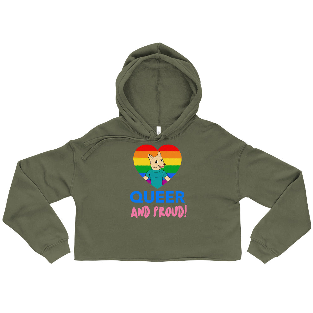 Queer And Proud Crop Hoodie
