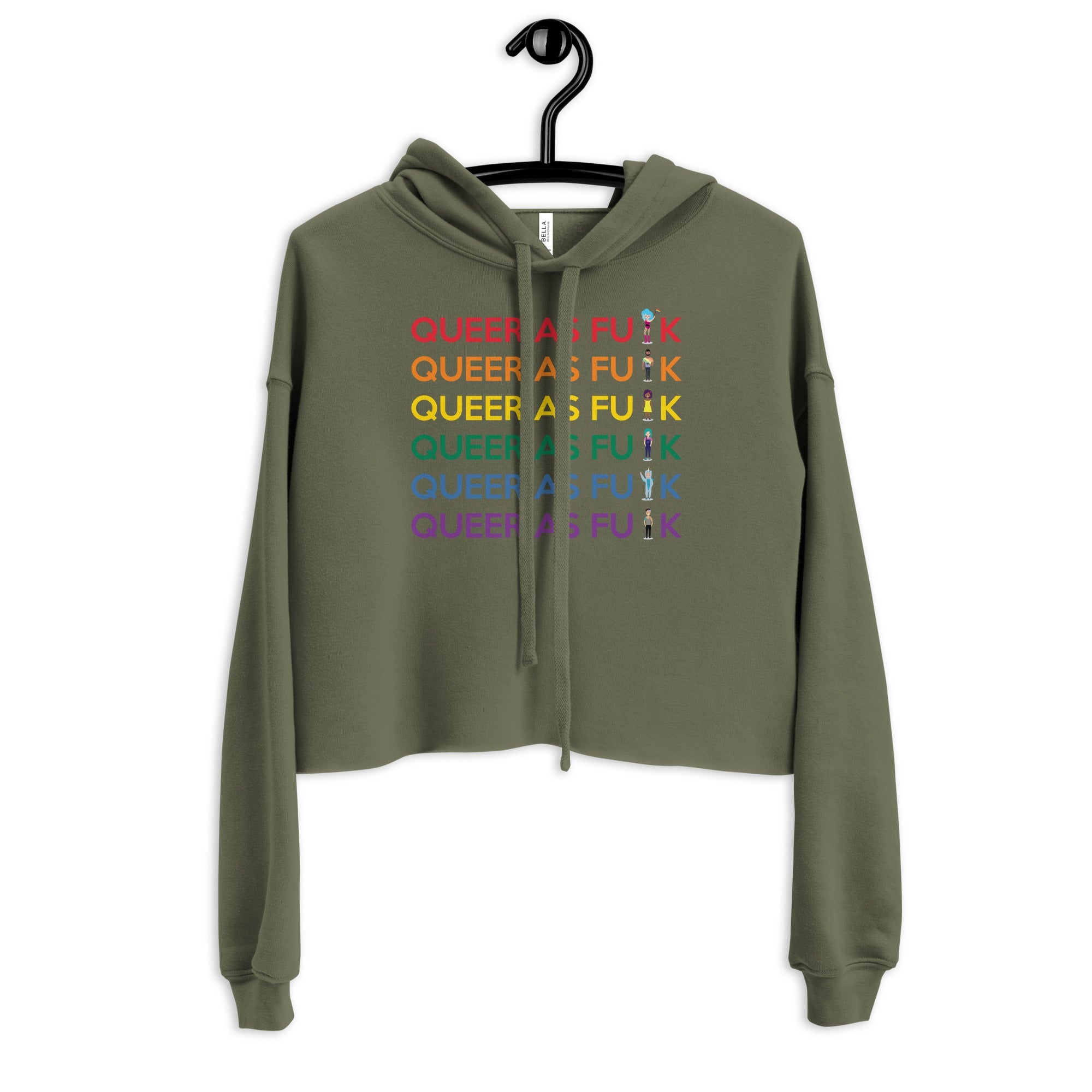 Queer As Fu#k Crop Hoodie