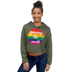Queering The World Crop Hoodie