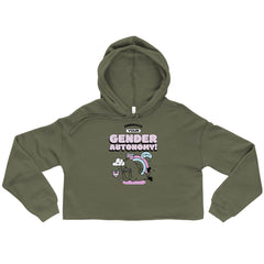 Embrace Your Gender Autonomy! Crop Hoodie