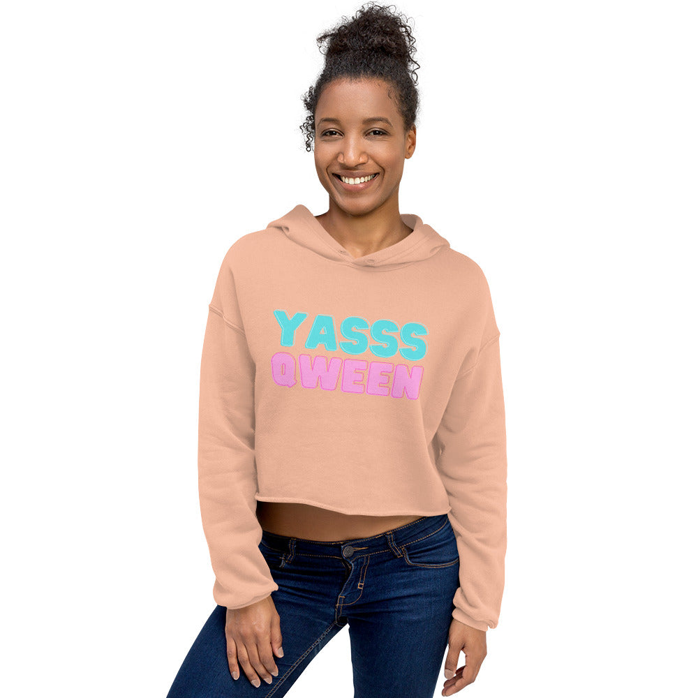 Yasss Qween Crop Hoodie