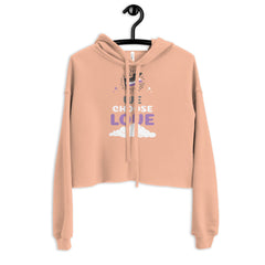 Asexual We Choose Love Crop Hoodie