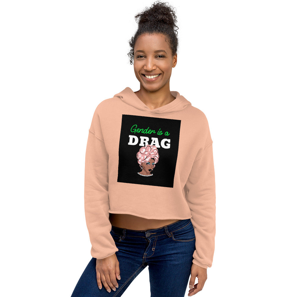 Gender Is A Drag Crop Hoodie