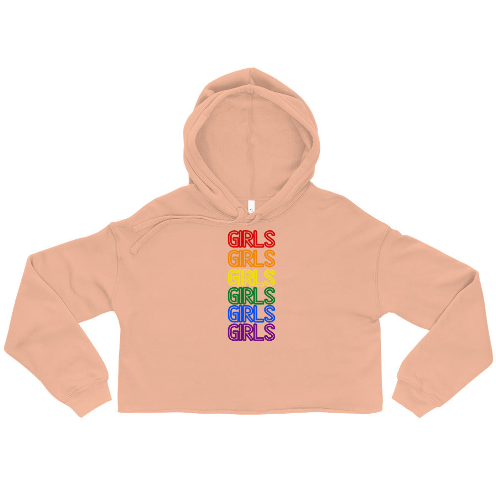 Girls Girls Girls Crop Hoodie
