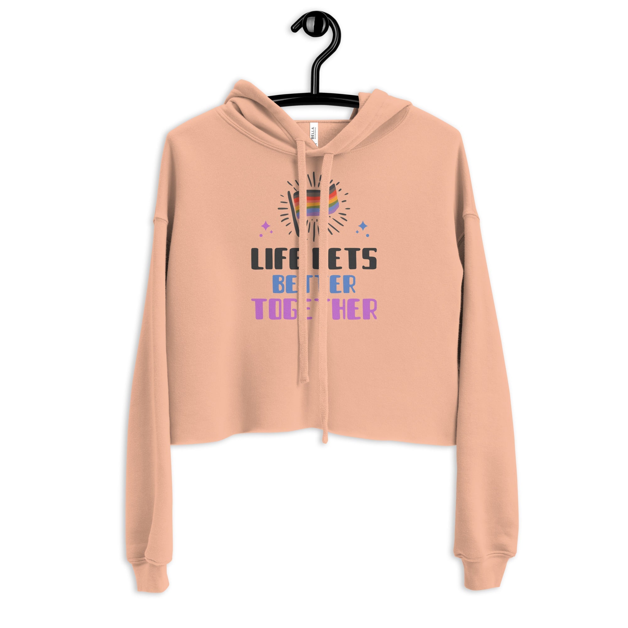 Life Gets Better Together Crop Hoodie